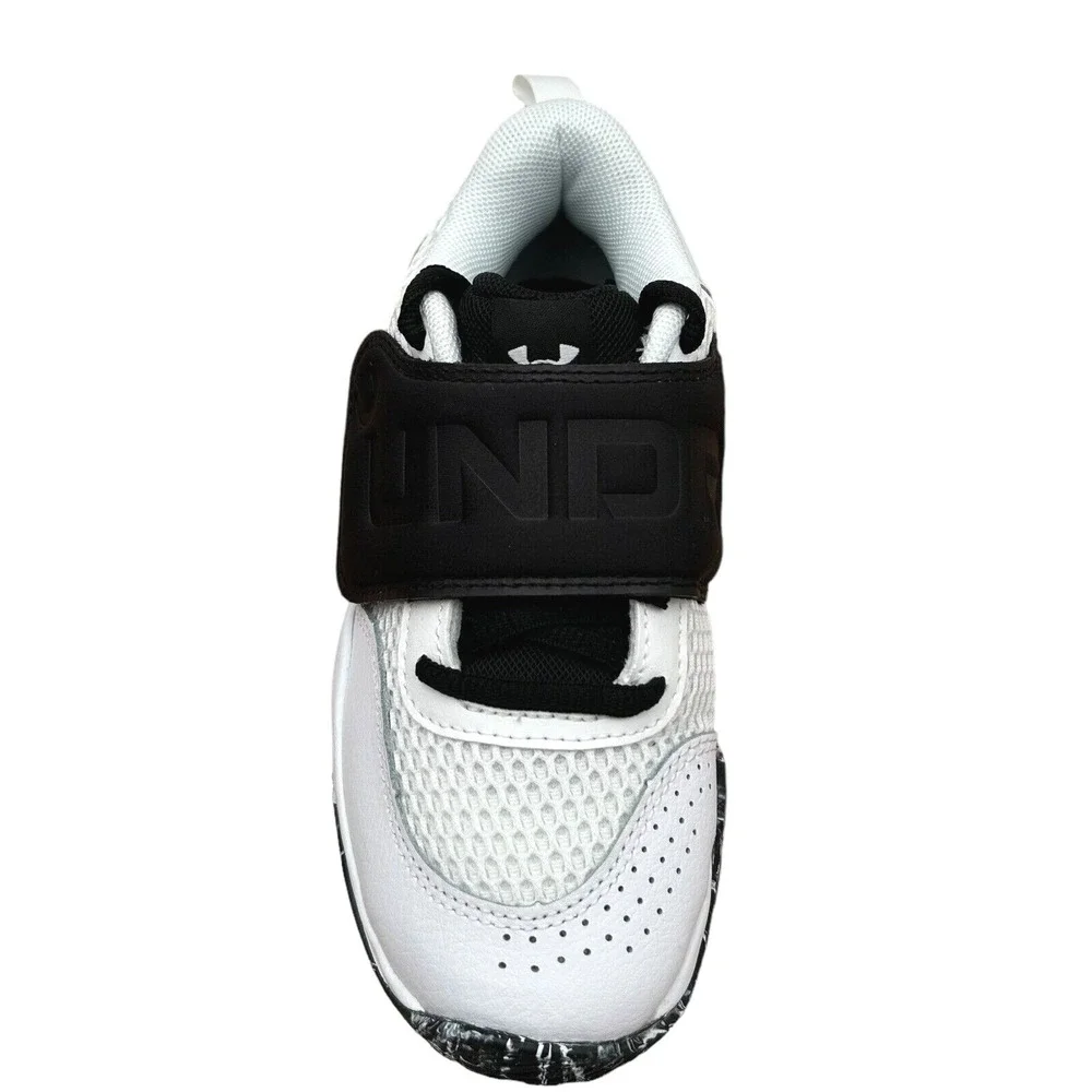 Under Armour Lockdown Youth‎ Boy's Leather Basketball Shoes Size 3Y White/Black